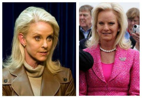Cindy McCain's before and after plastic surgery picture.